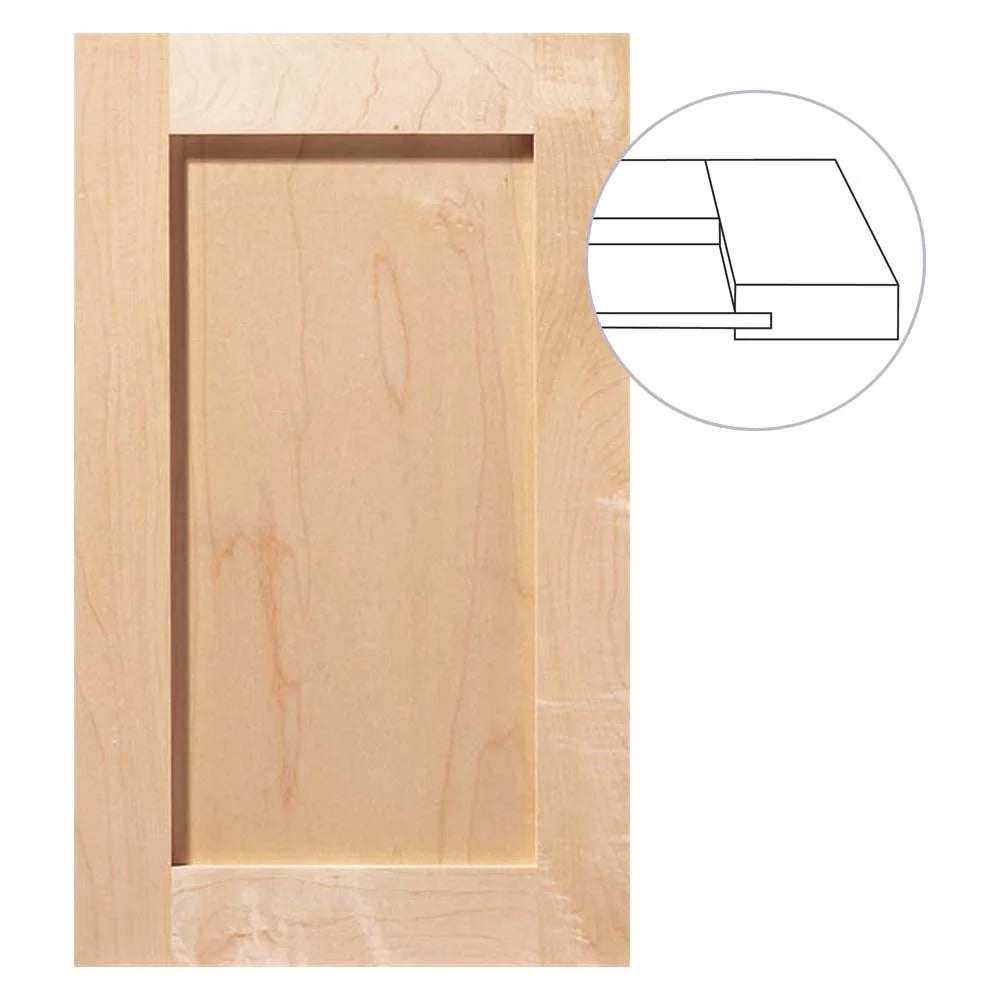 Shaker 5-Piece Flat Panel Door, Custom Sizes and Materials
