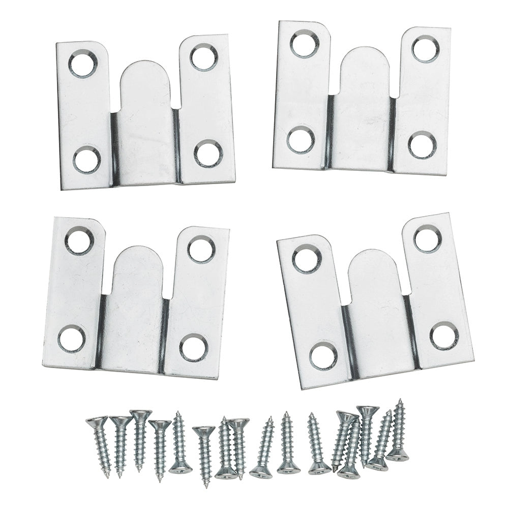 Extra-Thin Flush Mount Brackets, 1-1/2'' x 1-7/8''