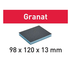 60-Grit Festool Granat Abrasive Sanding Sponges, 3-7/8'' x 4-3/4'' x 1/2'' Thick, 6-Pack (201112)