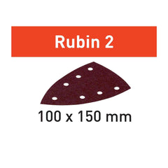 150-Grit Festool 100x150mm Rubin 2 Delta Abrasive Sheets, 50-Pack (577576)
