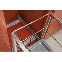 Rev-A-Shelf- Hamper Bottom Mount Rev-A-Motion Aluminum / Canvas Liner for Closet - Grey