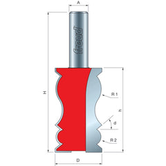 Freud® 99-402 Crown Molding Router Bit - 1-1/4" Dia x 2-1/4" H x 1/2" Shank