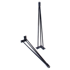 28'' I-Semble 3-Rod Hairpin Table Legs w/Adjustable Feet, 4-Pack, Black