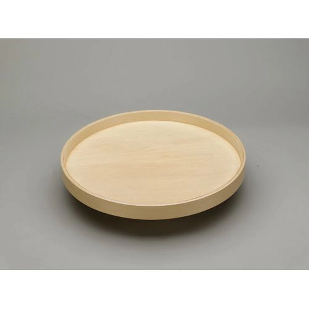 Full Circle LD Banded Wood Tray w/ Steel Bearing Corner Lazy Susans - 24 in.