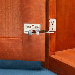 Snap Closing Semi-Concealed Hinges - Nickel (pair)