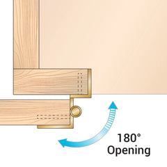 1/2'' Overlay Double Demountable Cabinet Hinges, Burnished Brass