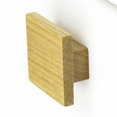 1-3/8''  Designer Wood Square Cabinet Knob, Oak