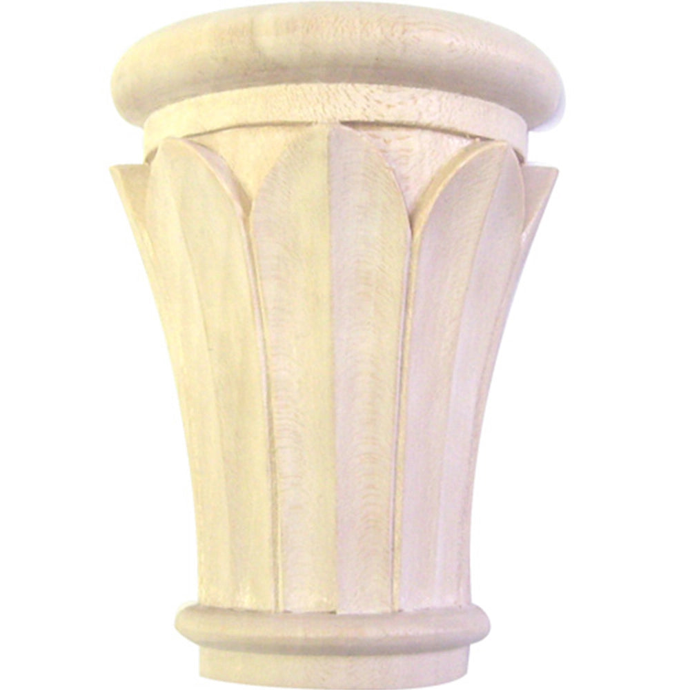 Medium Red Oak Hand Carved Papyrus Capital (2035-RO)