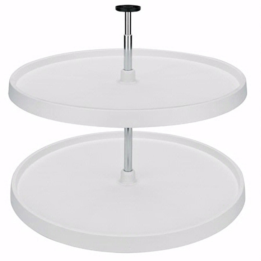 24" Full Circle Two Shelf Lazy Susan Set, White (3072-24-11-52)