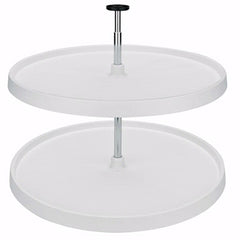 18" Full Circle Two Shelf Lazy Susan Set, Almond (3072-18-15-52)