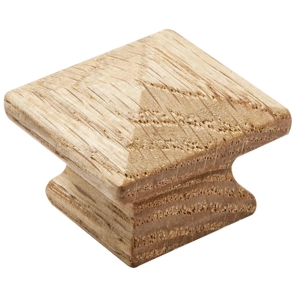 Red Oak Mission Style Wooden Knobs, 1-1/4'' W