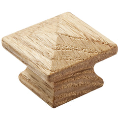 Red Oak Mission Style Wooden Knobs, 1-1/4'' W