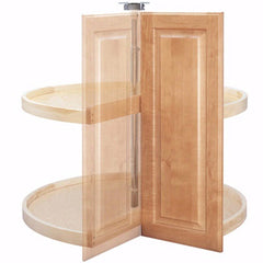 28" (711 mm) Diameter Pie-Cut Shelves With Hardware, Wood - Maple (4WLS942-28-52)