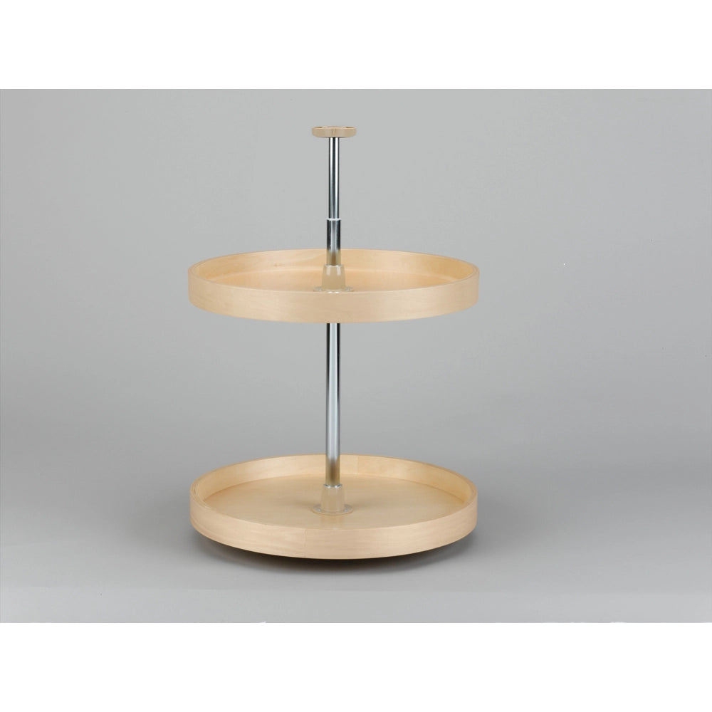 Full Circle LD Banded Wood 2 Shelf Corner Lazy Susans - 18 in.