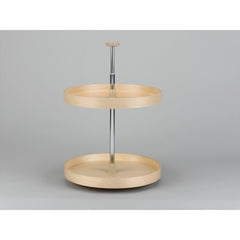 Full Circle LD Banded Wood 2 Shelf Corner Lazy Susans - 18 in.