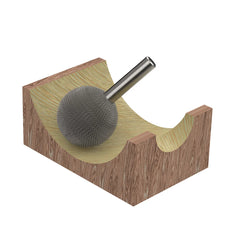 Kutzall Original - Sphere Burr, 1/8'' Shaft, Head Diameter 1/4'' X Head Length 1/4'', Coarse