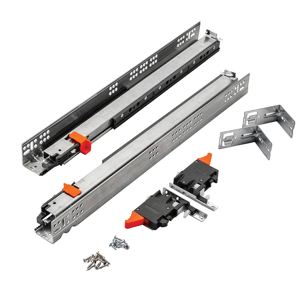 Full Kit Salice Progressa Soft-Close Full-Extension Undermount Drawer Slides, 15'' with Mounting Hardware