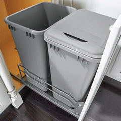Rev-A-Shelf Double 50-Quart Soft-Close Bottom-Mount Trash Pull-Out, 14-3/4''W