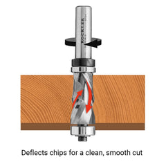 Rockler Template-Routing Compression Router Bit, Top Bearing, 1/2''D x 1''H x 1/4'' Shank