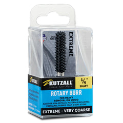 Kutzall Extreme - Ball Nose Burr, 1/4'' Shaft, Head Diameter 1/4'' X Head Length 1-3/4'', Very Coarse