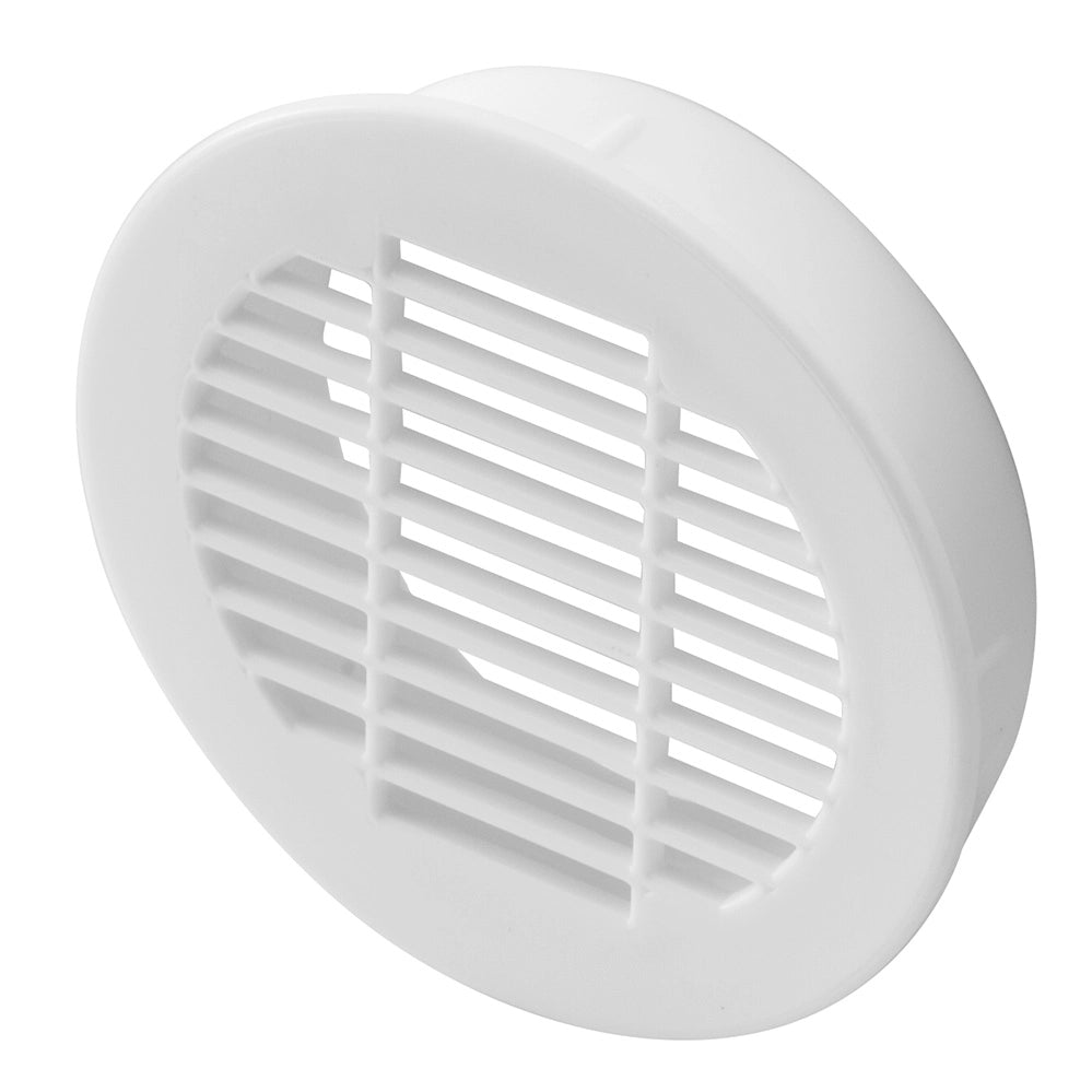 White Round Vent Grill, Fits 2-1/2'' Hole