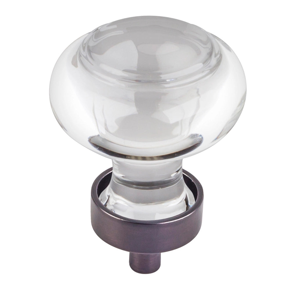 Oil Rubbed Bronze Harlow Glass Knob, 1-7/16"