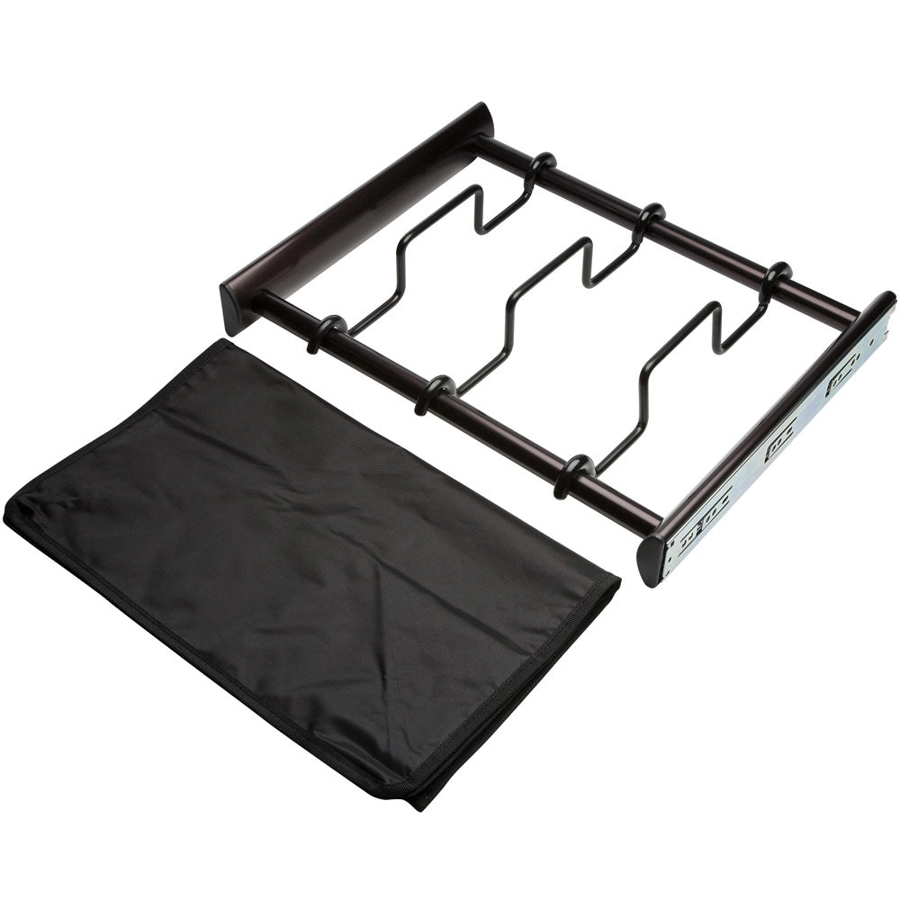 18" W (1 large bag), Matte Nickel, Anodized Aluminum, 14"D x 21-1/2"H