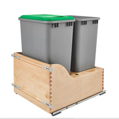 Double Soft-Close w/ Blum Movento Slides Waste Containers - 50 qt.