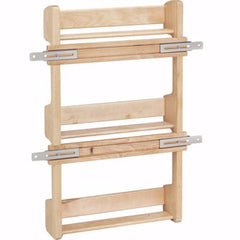 9-5/8" Wide Door Mount Spice Rack, Wood - Maple (4SR-15)