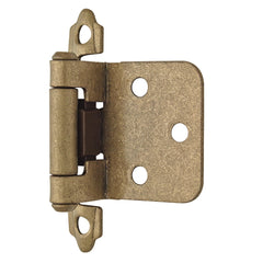 Variable Overlay Self-Closing Face-Mount Cabinet Hinges (3429), Burnished Brass