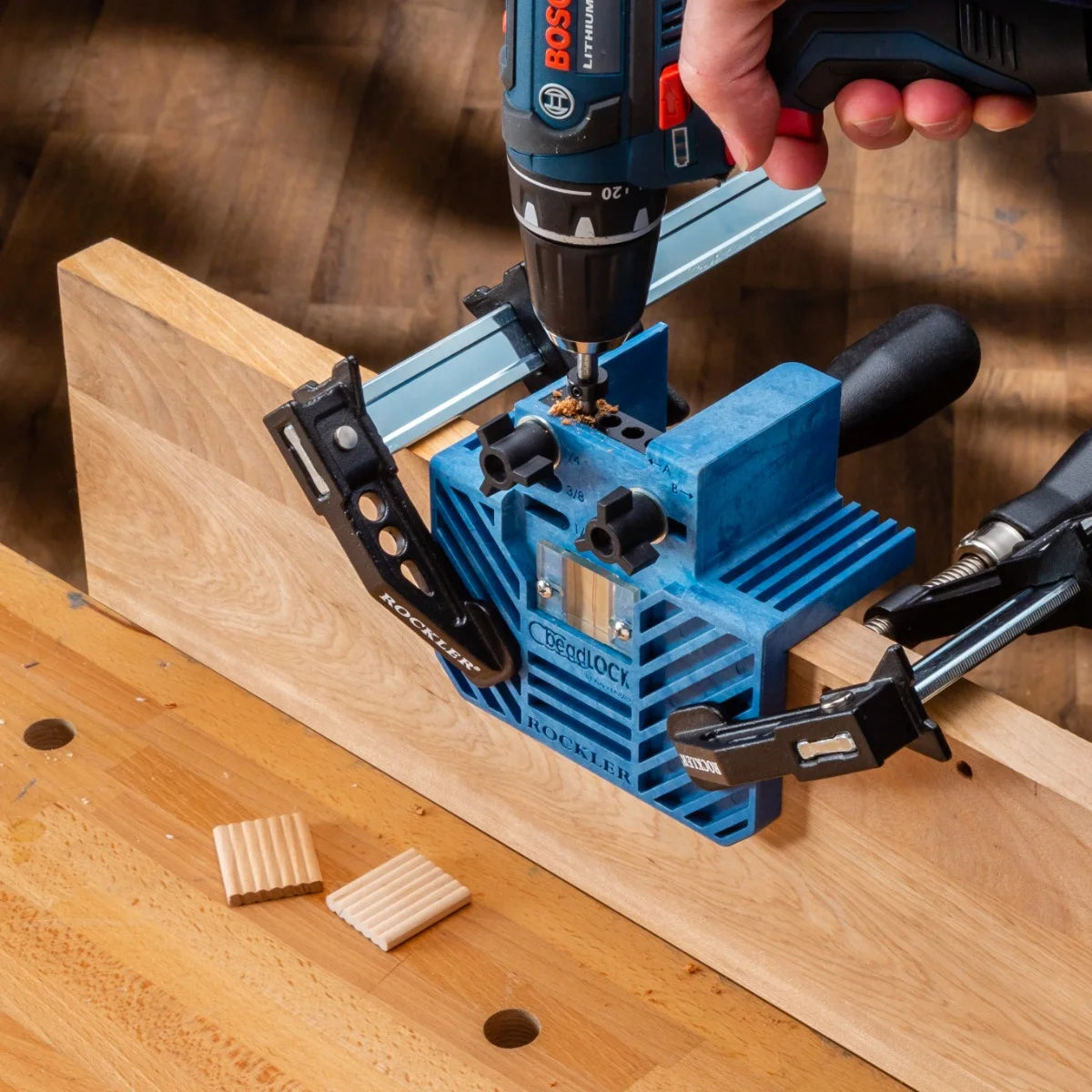 Rockler Beadlock Joinery Jig with 3/8" Drill Guide Kit and Case