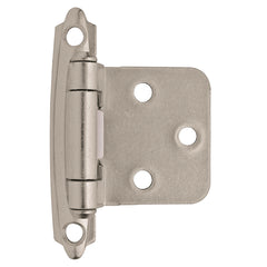 Variable Overlay Self-Closing Face-Mount Cabinet Hinges (3429), Satin Nickel