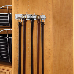 Belt / Scarf Organizer Wall Mounted for Closet - Belt Rack Static - Chrome - 12 in.