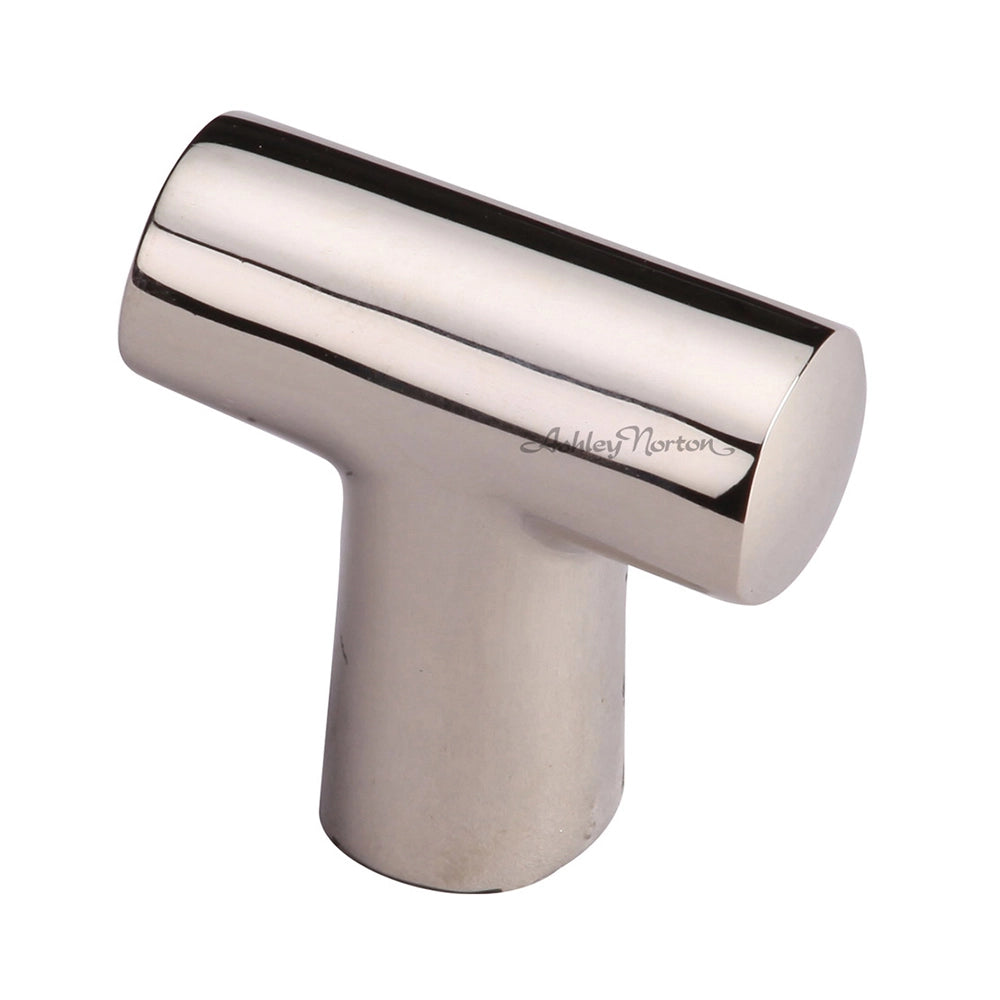 1-3/8''  T Finger Pull for Cabinets, Polished Nickel