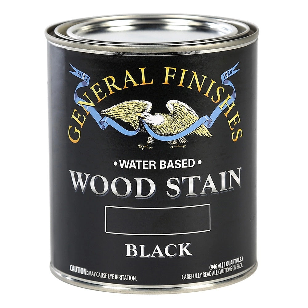 General Finishes Water Based Wood Stain, Black, Pint