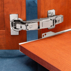 Blum Clip Top BLUMotion 125° Zero Protrusion Hinges for Thicker Doors, Nickel, Frameless, Full Overlay