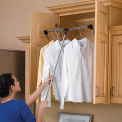 48" Pull-Down Closet Rod, Chrome, Wire (CPDR-3548)
