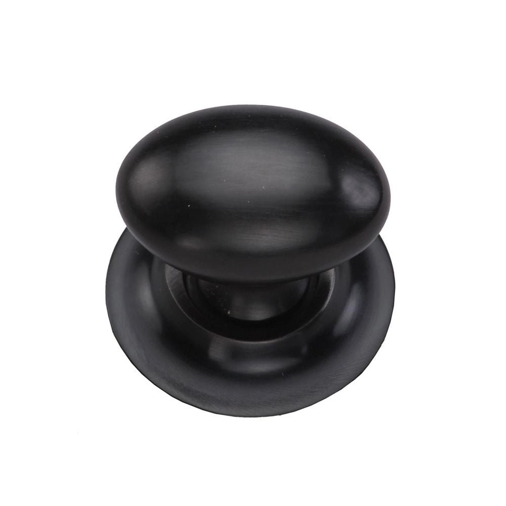 1-1/2''  Egg Cabinet Knob on Rose, Dark  Oil-Rubbed