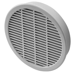 White Round Vent Grill, Fits 4'' Hole