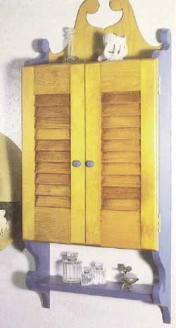 Pine Wall Cabinet with Louvered Doors Downloadable Plan