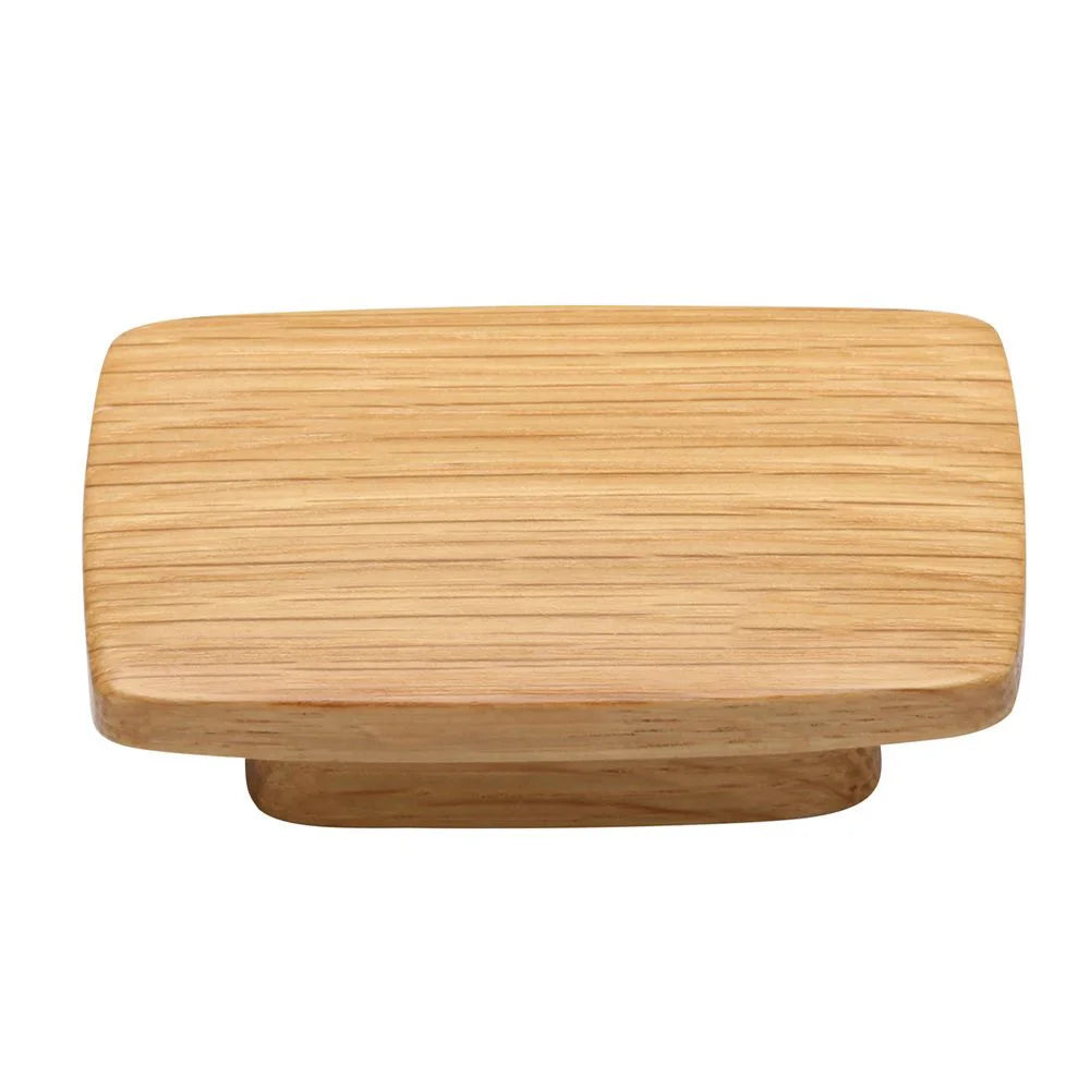 2-7/8''  Designer Wood Rectangular Cabinet Knob, Oak