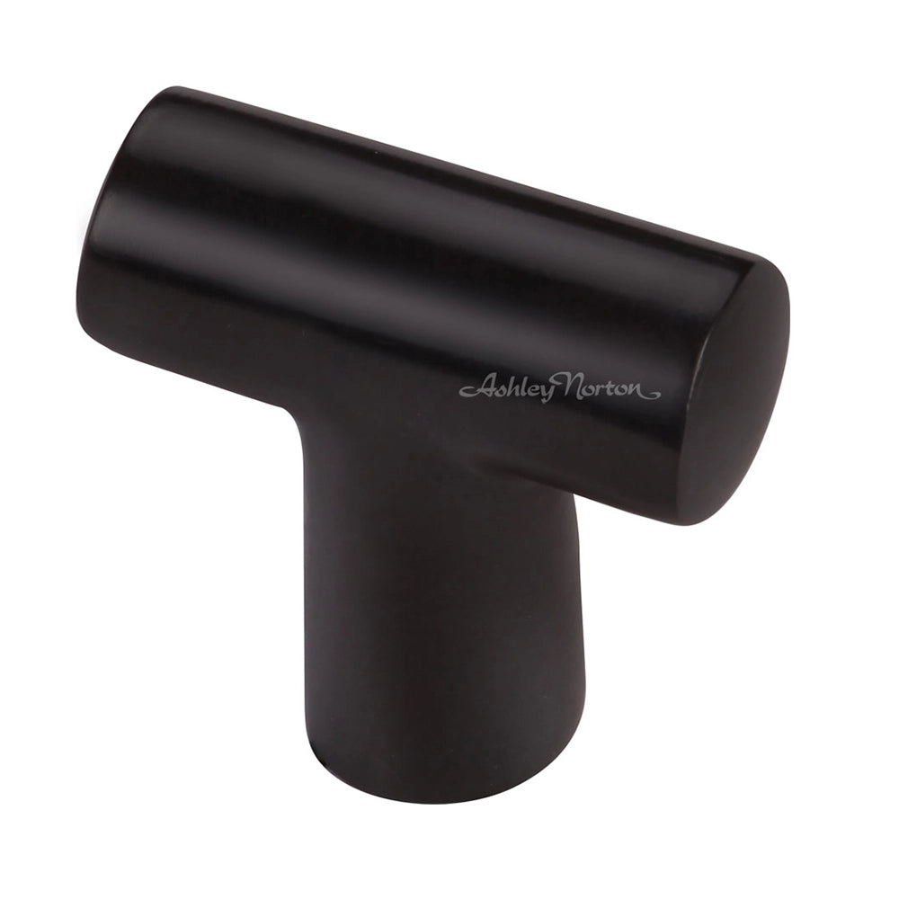 1-3/8''  T Finger Pull for Cabinets, Flat Black