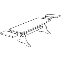 Wooden Trestle Table Extension Slides