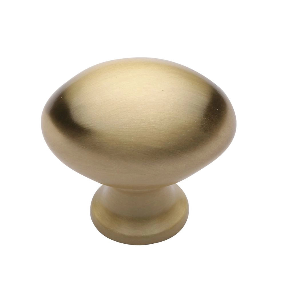 1-1/4''  Egg Cabinet Knob, Satin Brass