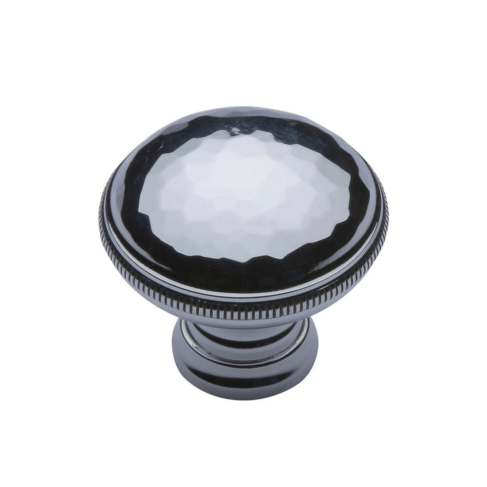 1-1/4''  Hammered Cabinet Knob, Polished Chrome