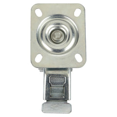 4'' 155-lb. Steel-Hub Rubber Caster, Swivel w/Total Lock Brake