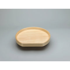 D-Shape LD Banded Wood Tray w/ Steel Bearing Corner Lazy Susans - 20 in.