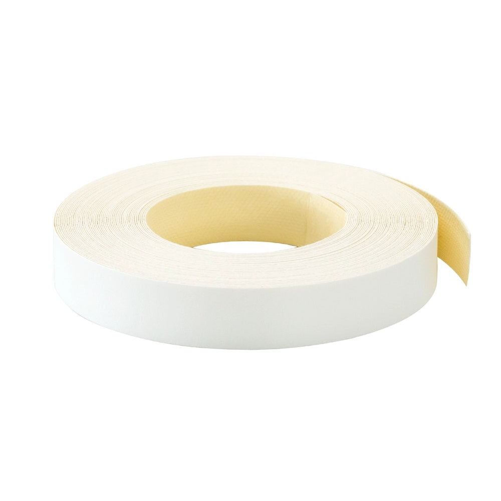 Pre-Glued White Melamine Edge Banding, 13/16'' x 50'
