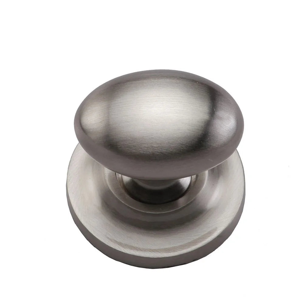 1-1/4''  Egg Cabinet Knob on Rose, Satin Nickel