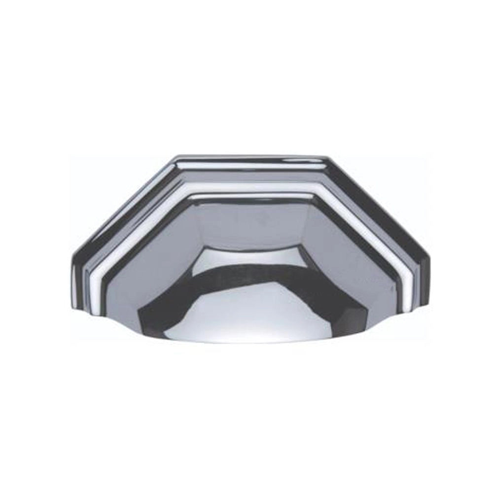 4''  Hex Cabinet Bin Pull, Polished Chrome